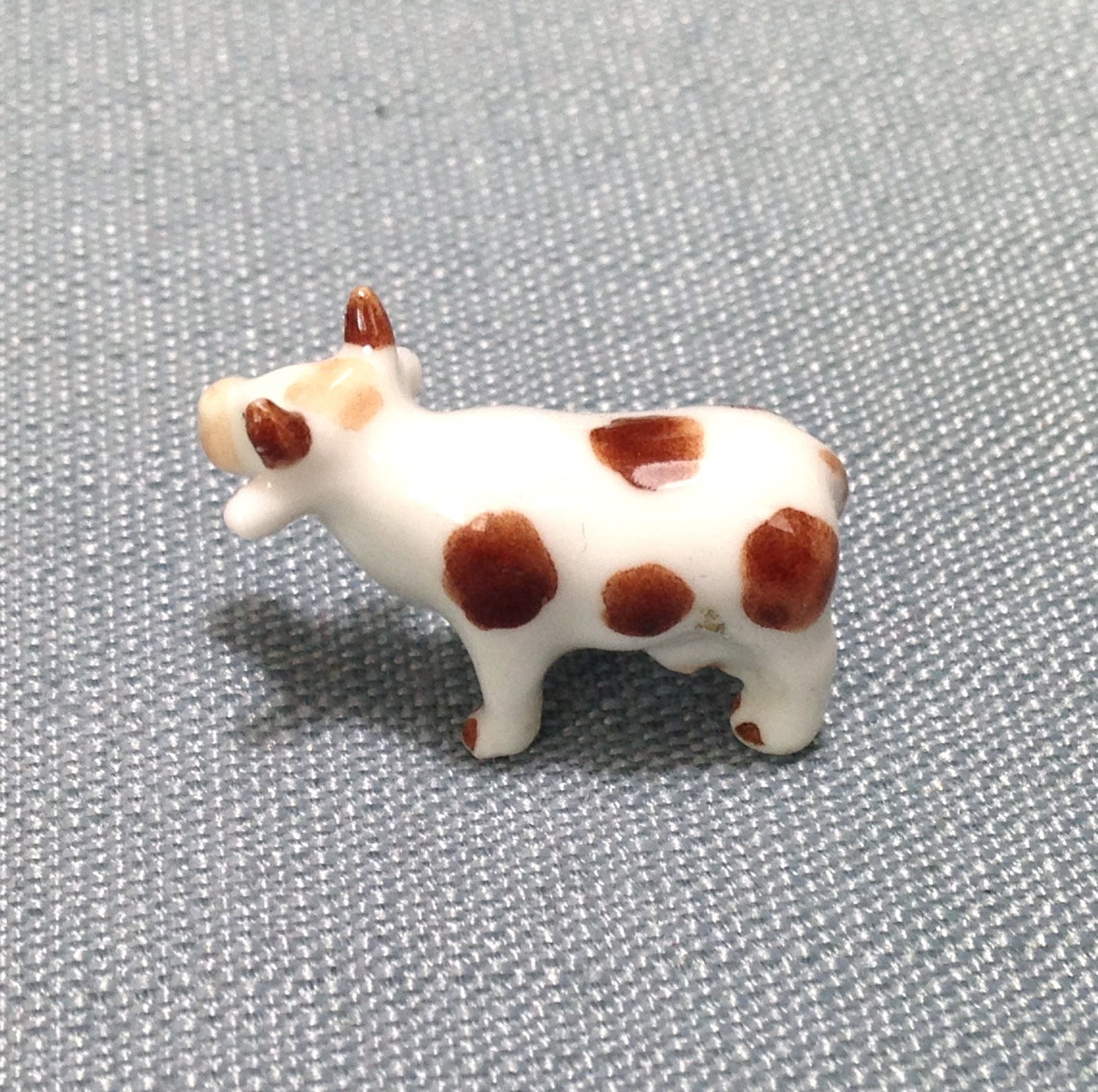 Miniature Ceramic Cow Mini Farm Animal Cute Little Tiny Small Etsy