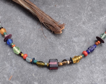 Collar de cuentas mixtas estilo vikingo para broches de fíbula de mujer, elige tu estilo, 27 cm