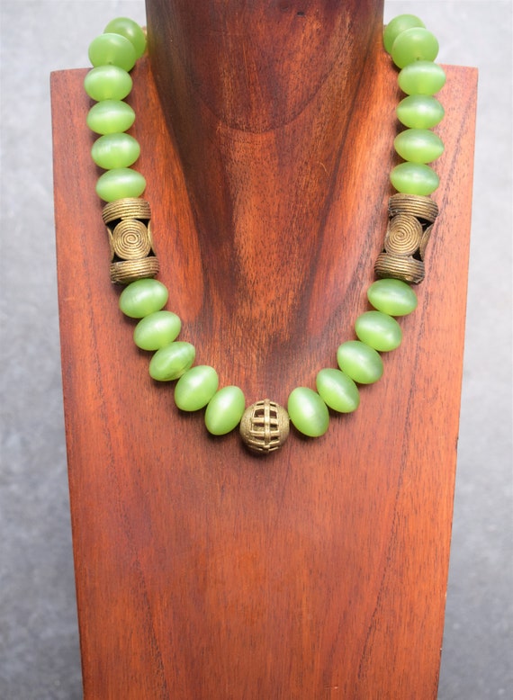 Ghana Lot of 10 Brass Beads Boho Africa Ethnic Tribal