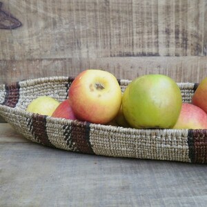 Ethiopian Wicker Basket - Grass Wicker Woven Fibre - Bohemian Traditional African Boho Home Decor Fruit Basket - Gambela Bread Basket