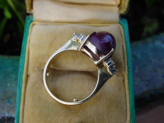 Art Deco 10.2 Carat Star Ruby and Diamond Ring - image 4