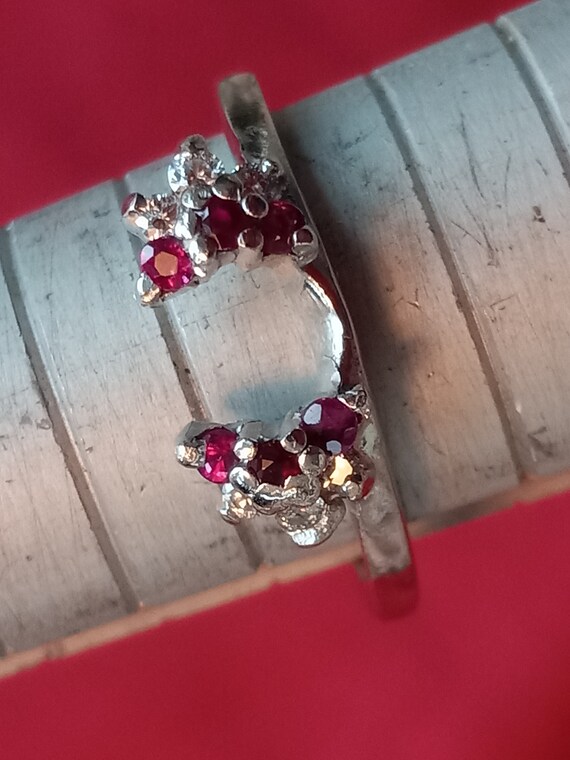 Platinum Diamond and Ruby Ring Wrap A Jaffe - image 4