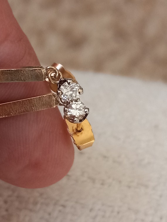 GIA No Heat Ruby and Diamond Dangle Earrings in 1… - image 6