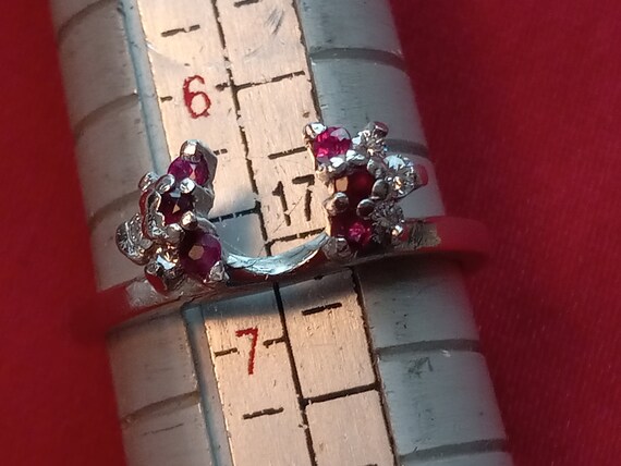 Platinum Diamond and Ruby Ring Wrap A Jaffe - image 5