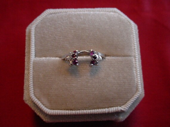 Platinum Diamond and Ruby Ring Wrap A Jaffe - image 3