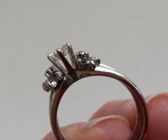 Platinum Diamond and Ruby Ring Wrap A Jaffe - image 6