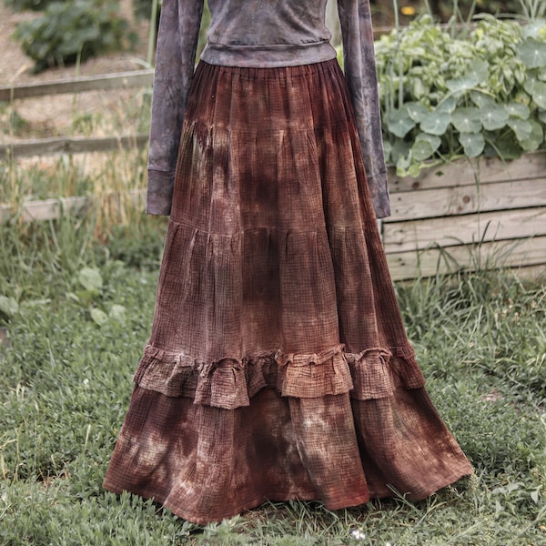 226233 Tie-Dye Maxi Skirt (Black Rainbow) main image 0
