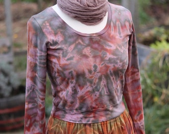 Colourful Tie Dyed Long Sleeve Yoga Shirt