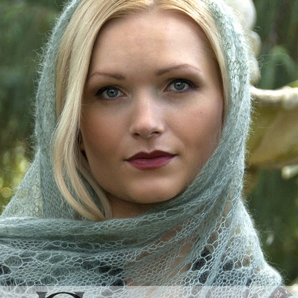 Lace Shawl Pattern, Mohair Silk Pattern, Vintage Lace Style, Knitted Pattern, Instant Download pdf
