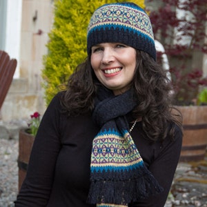 Fair Isle Scarf, Lambswool Scarf, Knitting Pattern, Knitted Scarf Pattern, Instant Download pdf