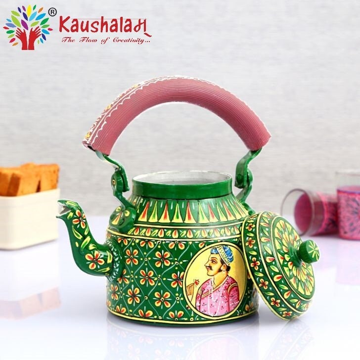 Hand Painted Stainless Steel Induction Tea Kettle om Shanti Spiritual  Painting Kettle, Positive Vibes Tea Pot, Green Tea 