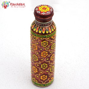 Hand Painted Copper Water Bottle