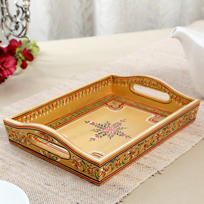 Small Wooden Serving Tray, Suitable For Handicraft Projects Diy Wooden Tray  Loose Blank Wooden Canvas Panel Board For Painting Art Supplies Christmas,  Halloween, Thanksgiving Gift - Temu Austria