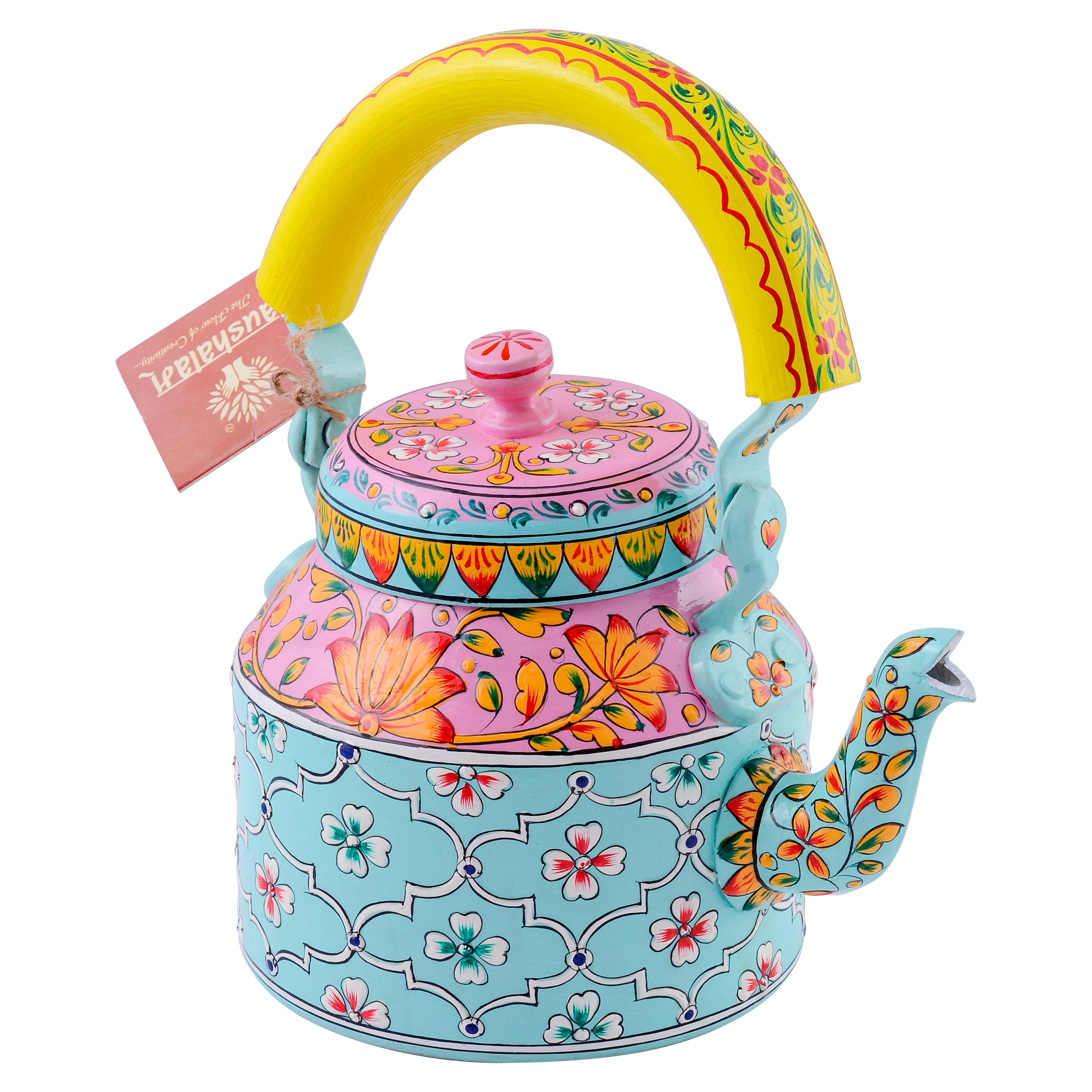 Kaushalam Traditional Indian Tea Kettle Cutting Chai Kettle Gift For  Housewarming Diwali Wedding Birthday, 750 ml