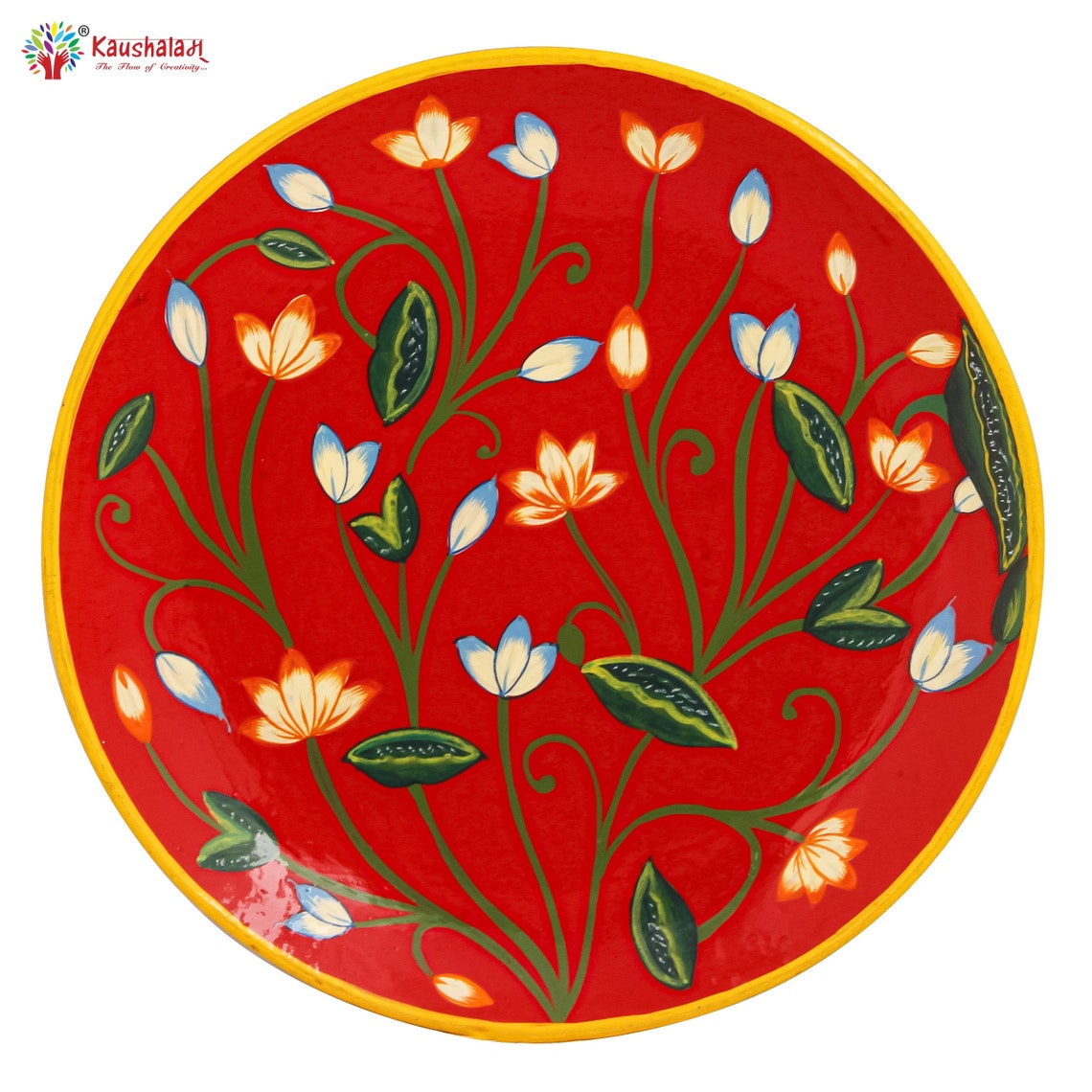 Hand Painted Wall Plates Set of 8 Pieces Wall Décor Round - Etsy