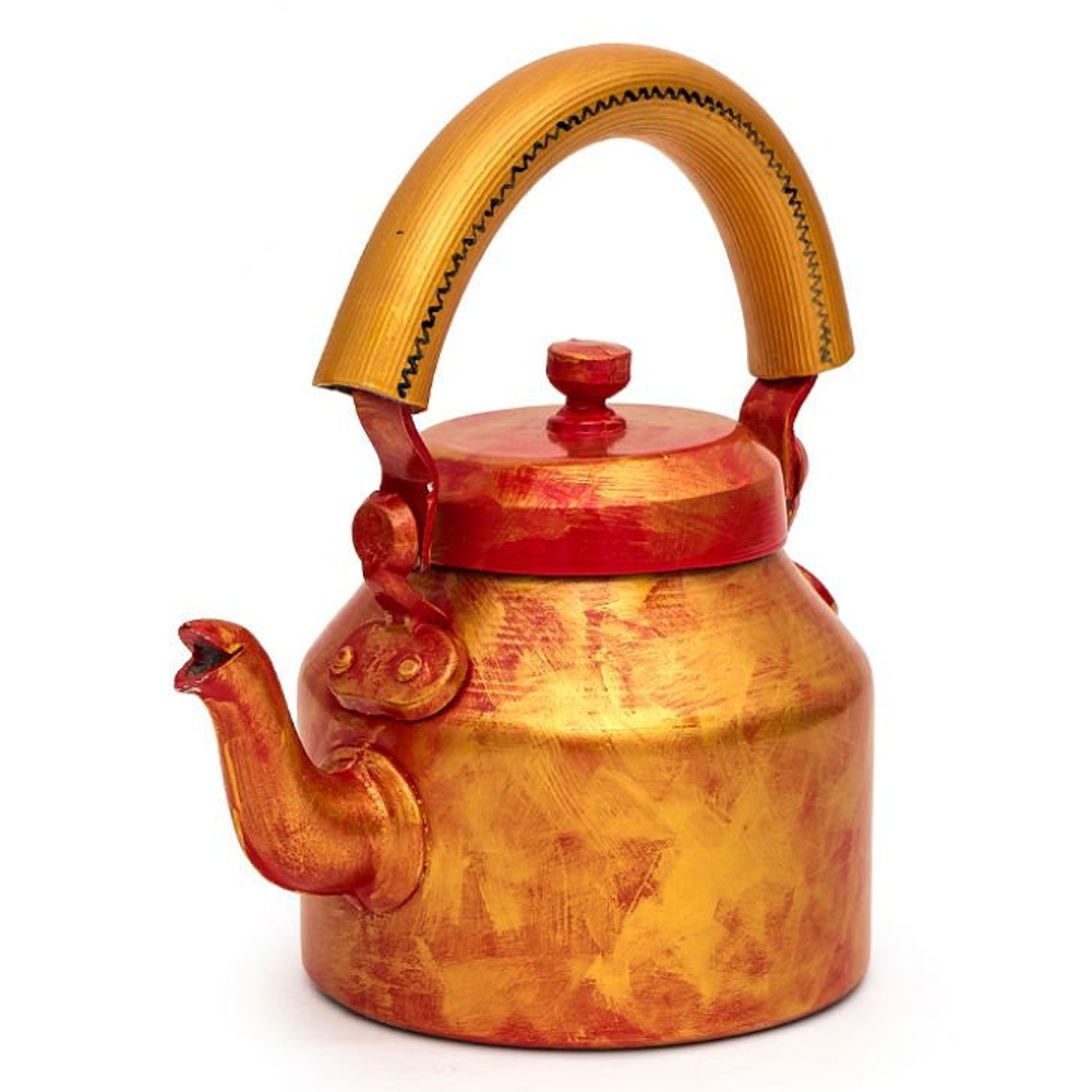 Kaushalam Hand Painted Tea Kettle Kitsch Art Antique Etsy