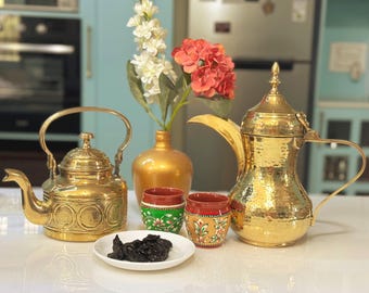 トルココーヒーポット – ヴィンテージの手作業で仕上げられた真鍮製