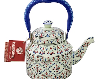 Inductie Top Tea Kettle Hand Painted Stainless steel Kettle - De klassieke zeegroen, Cadeau voor vriendin, moeder, Home Décor, Kerstcadeau