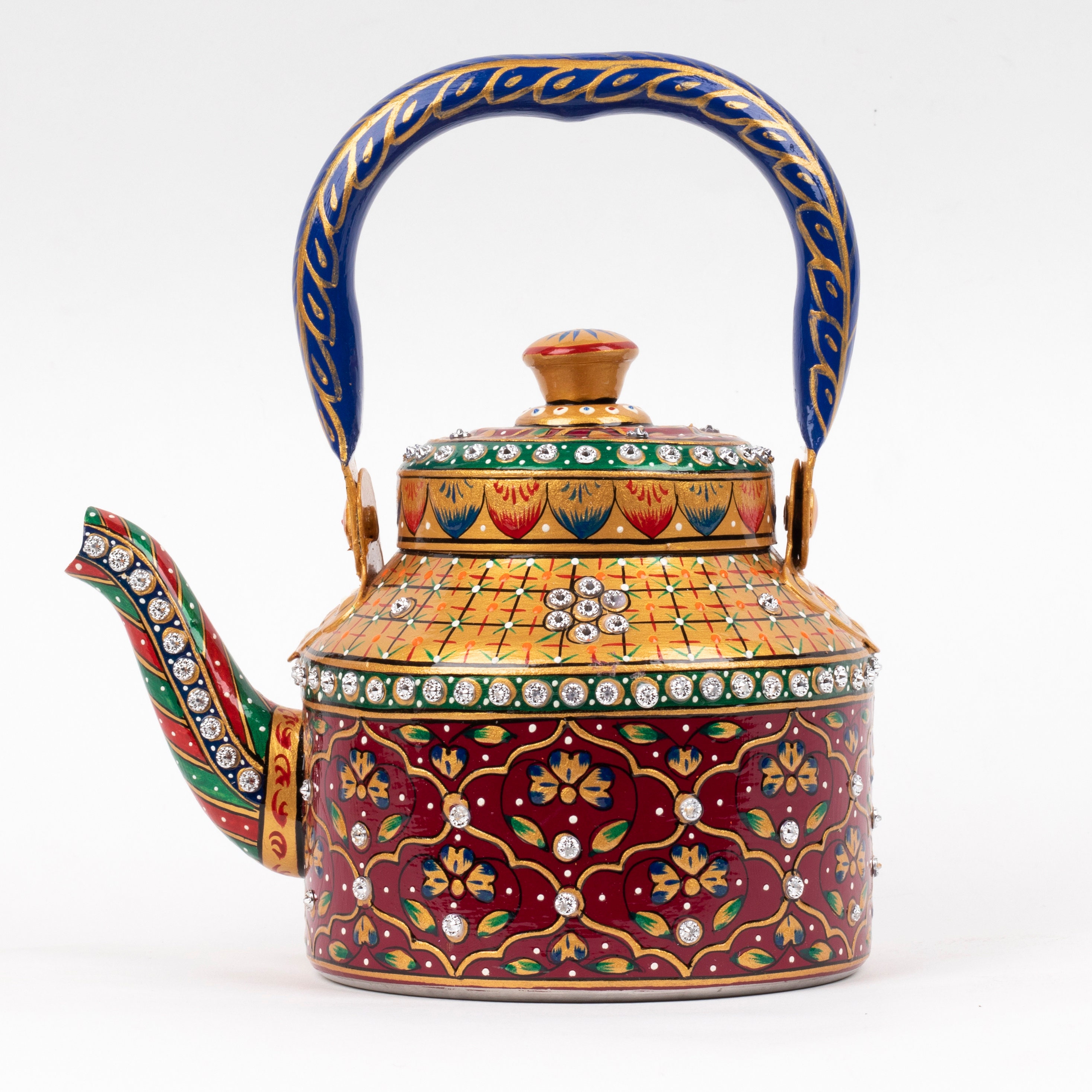 Kaushalam Hand Painted Tea Kettle Meraki Traditional Hand Painted