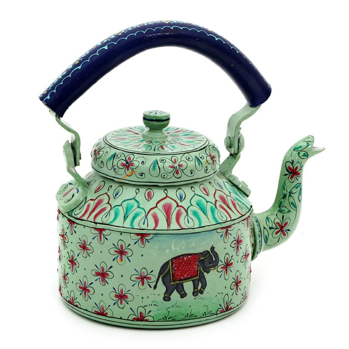 Kaushalam Hand Painted Tea Kettle ELEPHANT Etsy