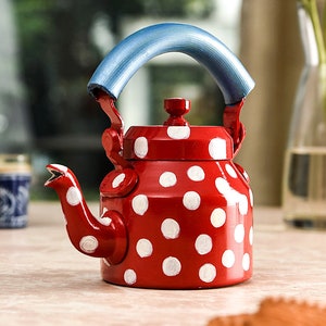 Tea kettle, Black and White Polka Dot Tea Kettle, Cute Whistling Teapot for  Stove Top, Stainless Steel Teapot with Cool Grip Ergonomic Handle (Color 