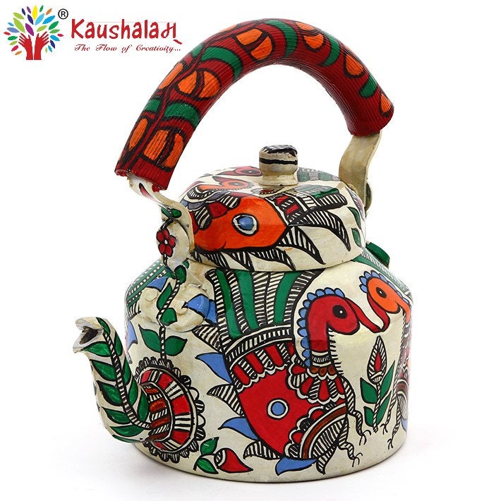 Kaushalam Hand Painted Tea Kettle Meraki Traditional Hand Painted Tea Pot, Induction  Tea Kettle -  Denmark