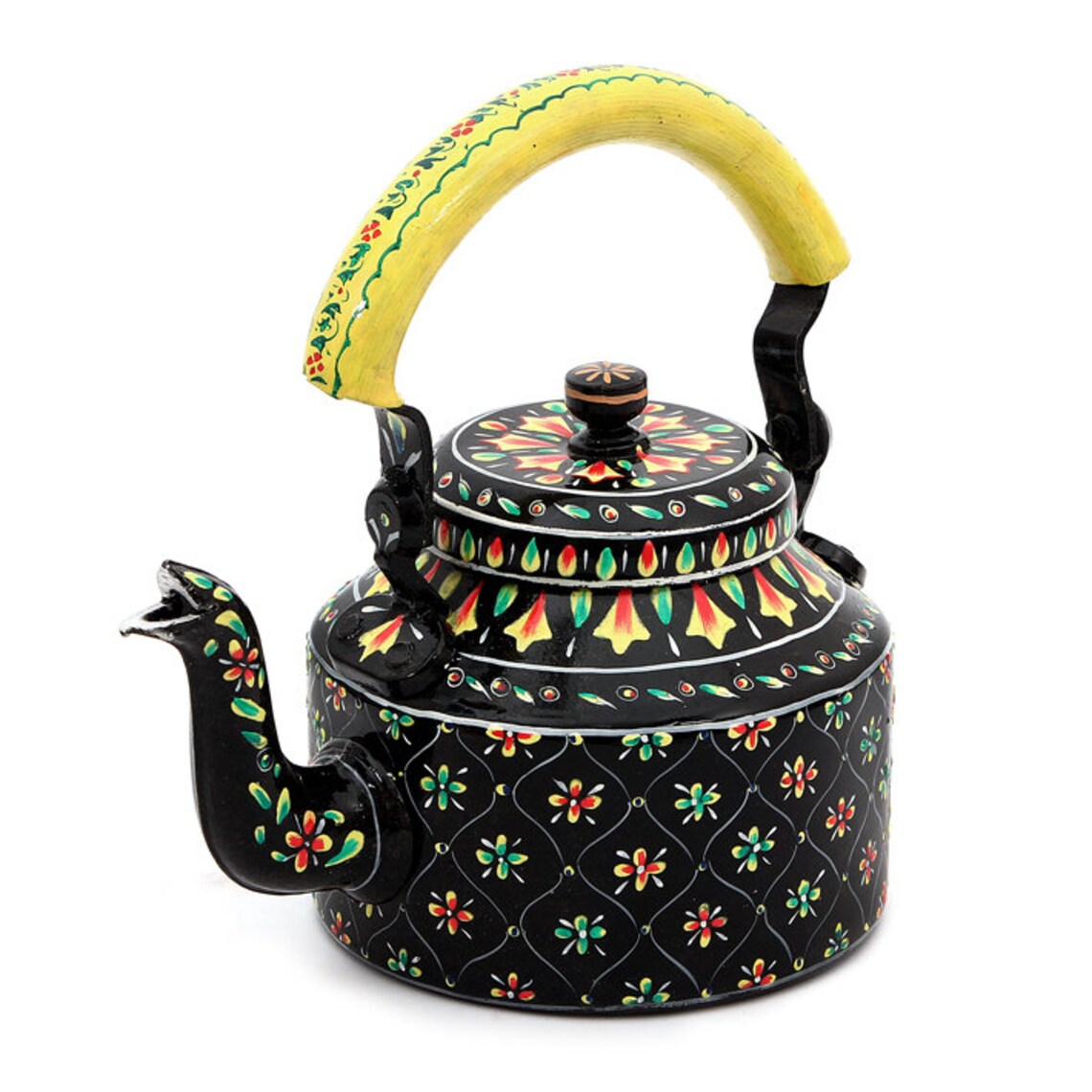 Kaushalam Hand Painted Tea Kettle Black Beauty Chai Kettle Etsy