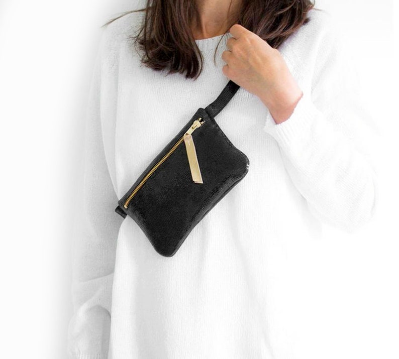 black festival bum bag