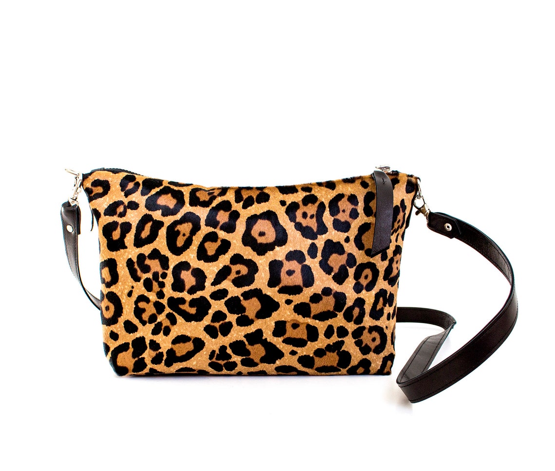 Leopard Calf Hair Bag Leopard Leather Shoulder Bag LEO Etsy