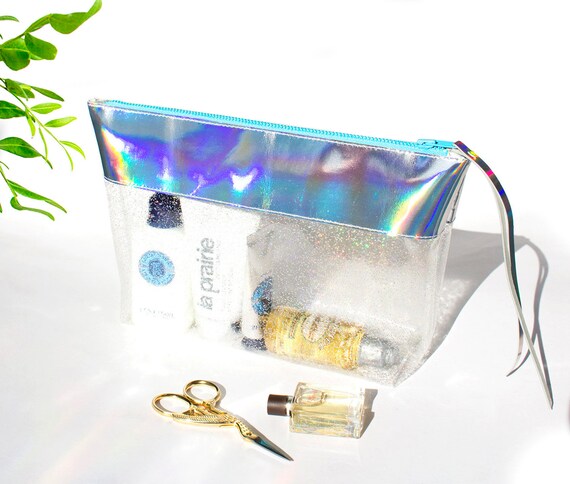 clear glitter bag