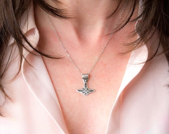 Zilveren 925 Viking Thors Hammer-hangerketting, Mjölnir-ketting, heren zilveren Thors Hammer-hanger, Mjolnir Hammer-sieraden Viking Warrior