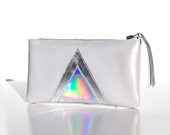 iridescent clutch purse