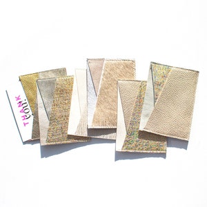 Cartera para tarjetas iridiscente, Cartera para identificación de cuero dorado, Mini billetera color champán, Tarjetero, Tarjetero de bronce, Cartera para tarjetas dorada