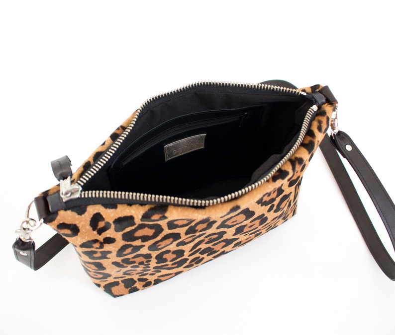 Leopard Calf Hair Bag Leopard Leather Shoulder Bag LEO Etsy