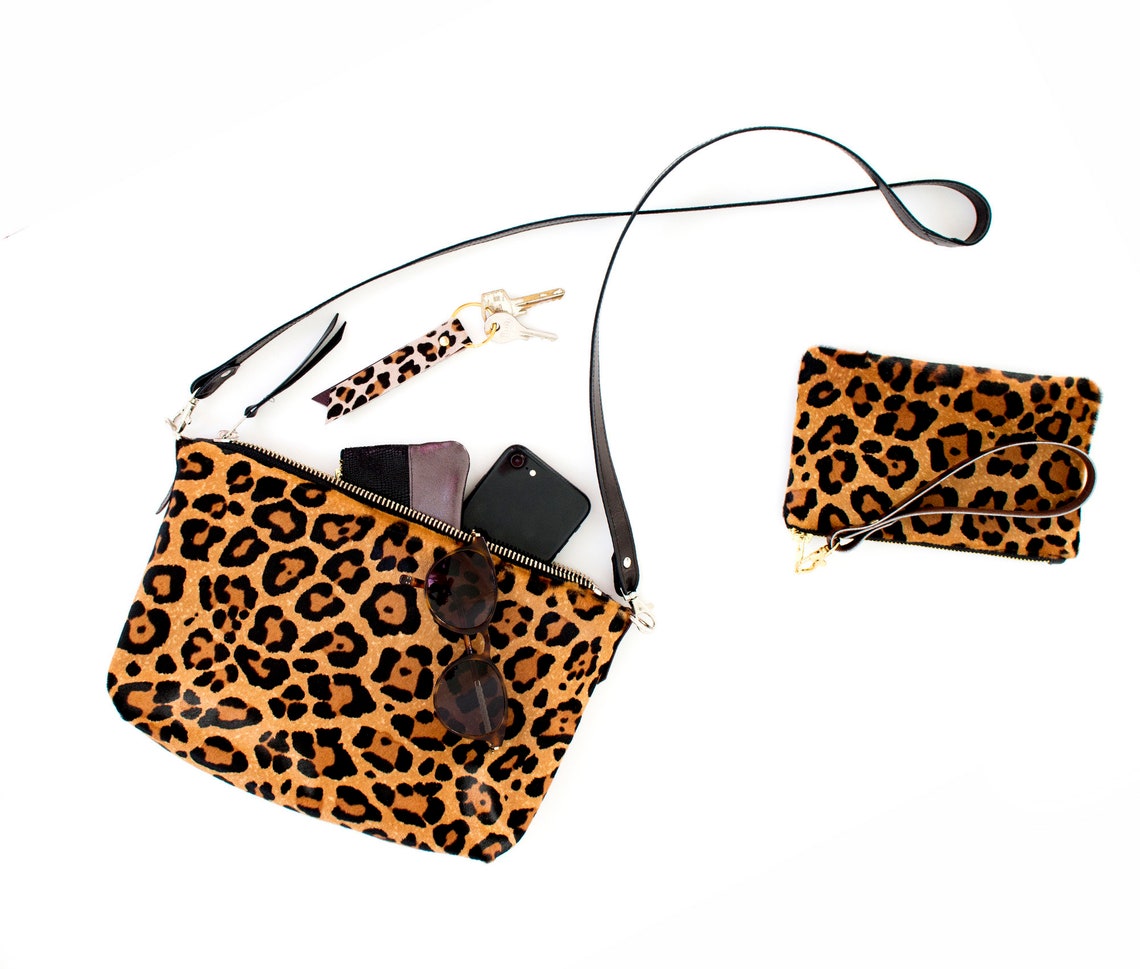 Leopard Calf Hair Bag Leopard Leather Shoulder Bag LEO Etsy
