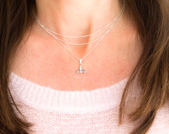 Collana Girocollo Con Ciondolo Uccellino E Cristalli - Design Boho Vintage In Argento, Lega Di Qualità
