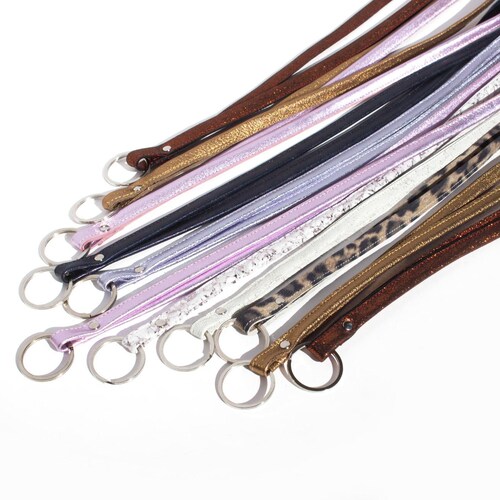 Leather lanyard for keys, Leopard Keyring lanyard, ID badge holder lanyard, Leopard lanyards, Leather neck keychain, long leather keychain