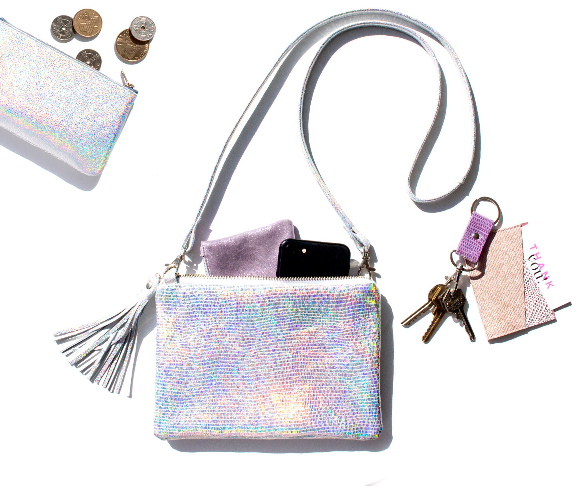 Mailloechii X Air Chameleon Iridescent Holographic Duffel Bag