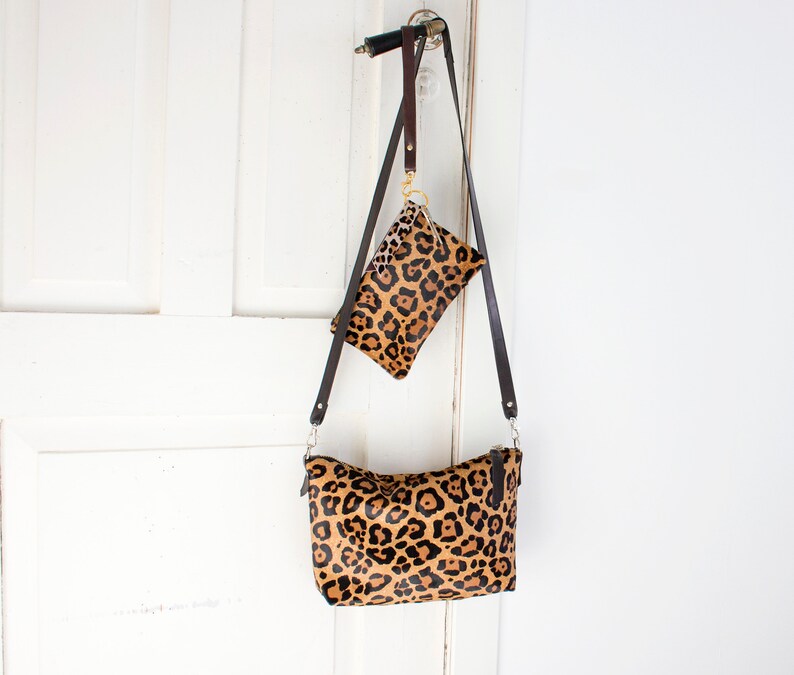 Leopard Calf Hair Bag Leopard Leather Shoulder Bag LEO Etsy