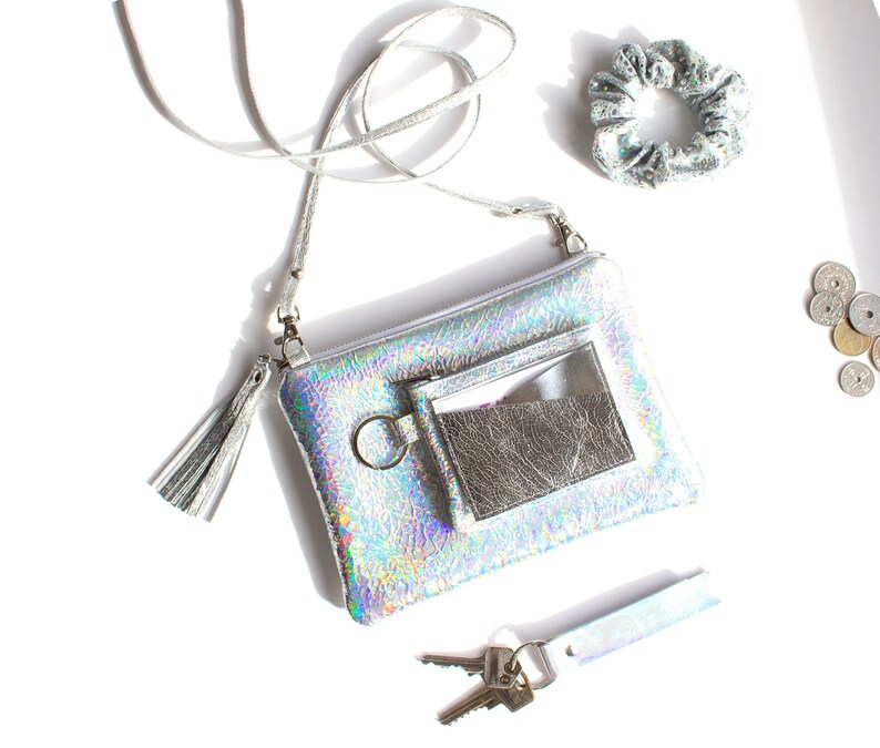 designer holographic purse