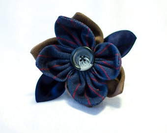 Doctor Who Inspired Hair Fascinator - Décimo Doctor, Blue Pinstripe, Whovian,