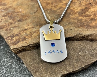 King of Israel Necklace: Paleo Hebrew “Israel” Stainless Steel Pendant