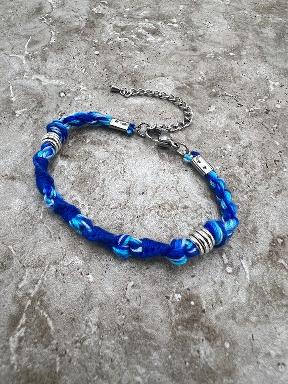 TZITZIT BRACELET Living Water bracelet Deut 6:8 knots spell 10-5-6-5 Name of Creator (YHWH)