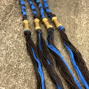 Black Tzitzit Set of 4 Bronze GOLD Torah Scroll Tzitzit With Snaps ...