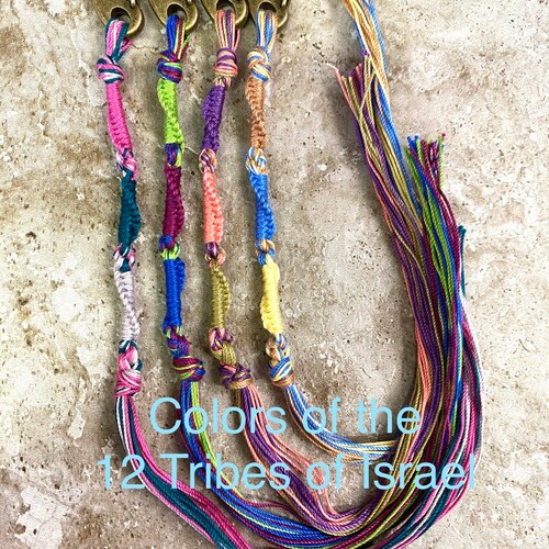 12 Tribes Tzitzits Colors of the Twelve Tribes - Etsy