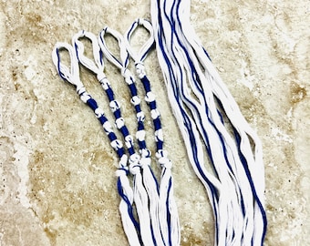 Tzitzits, Set of 4-Soft spun wool, Trimable-Trim to the length you want or leave long