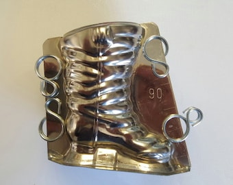 Vintage Stainless Steel Boot Mold 4 inches in width #90