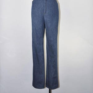 Blauwe spijkerbroek met hoge taille uit de jaren 80 / vintage indigo spijkerbroek jaren 80