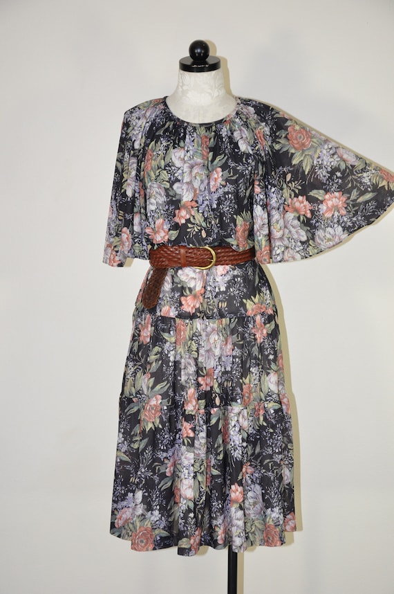 Floral Batwing Dress