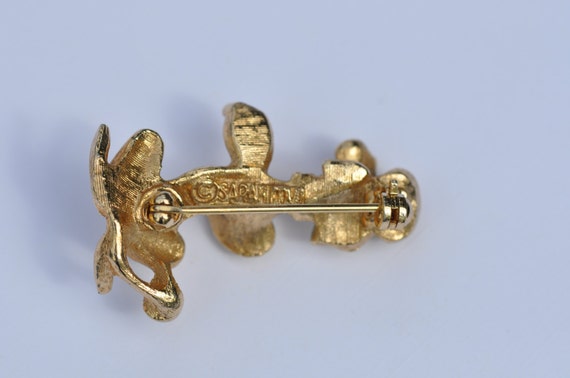 gold french poodle brooch / vintage metal dog pin… - image 4